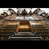 Kampen, Sint Nicolas Bovenkerk, Spiieltisch und Hauptorgel perspektivisch