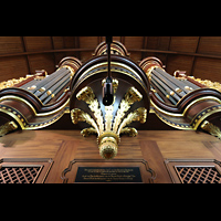 Katwijk aan Zee, Nieuwe Kerk, Blick vom Spieltisch nach oben