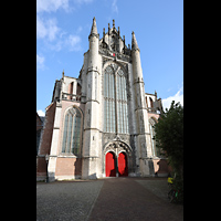Leiden, Hooglandse Kerk, Sdliche Querhausfassade vom Middelweg aus gesehen