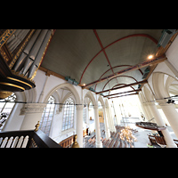 Leiden, Hooglandse Kerk, Blick von der Orgelsempore in die Kirche