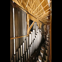 Leiden, Pieterskerk, Pfeifen im Hauptwerk