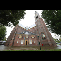 Maassluis, Groote Kerk, Ansicht von Nordwesten vom Kerkplein