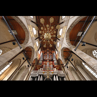 Rotterdam, Sint Laurenskerk, Hauptorgel perspektivisch und Gewlbe