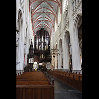 s-Hertogenbosch, Sint Janskathedraal, Hauptschiff in Richtung Hauptorgel