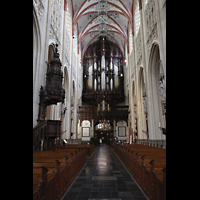 s-Hertogenbosch, Sint Janskathedraal, Hauptschiff in Richtung Hauptorgel