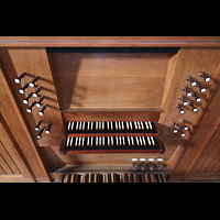 Zwolle, Grote of Sint Michaelskerk, Spieltisch der temporren Flentrop-Orgel (2025)