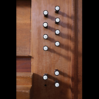 Zwolle, Grote of Sint Michaelskerk, Linek Registerstaffel der temporr aufgestellten Flentrop-Orgel (2025)