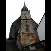 Kulmbach, St. Petri, Treppenaufgang und Turm