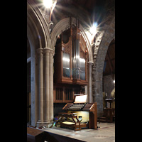 Scarsdale, St. James the Less Episcopal Church, Orgel (Teil) mit Spieltisch