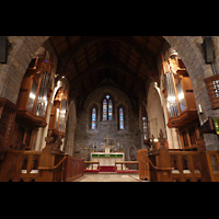 Scarsdale, St. James the Less Episcopal Church, Hauptorgel und Chrorraum