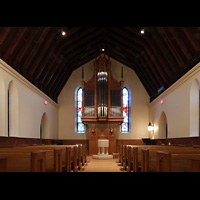 Scarsdale, St. James the Less Episcopal Church, Kirchen-Rckwand mit Antiphonal-Werk