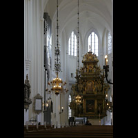 Malmö, S:t Petri Kyrka, Chorraum mit Altar und Chororgel