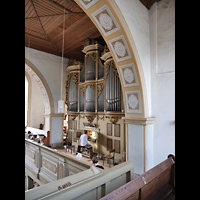 Rötha, St. Georgen, Orgel von der Seitenempore aus gesehen
