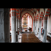 Ochsenfurt, St. Andreas, Blick von der Orgelempore ins Hauptschiff