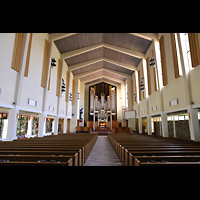 Claremont, United Church of Christ, Innenraum in Richtung Orgel
