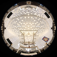 Garden Grove, Christ Cathedral ('Crystal Cathedral'), Gesamter Innenraum, Blickrichtung nach Norden