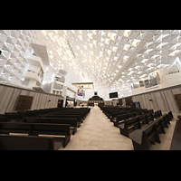 Garden Grove, Christ Cathedral ('Crystal Cathedral'), Innenraum mit Hauptorgel (li), Gospel Organ (Mitte) und Gallery Organ (re)