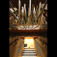 Los Angeles, Walt Disney Concert Hall, Orgel mit Spieltisch und Pfeifen der Trompeta de Los Angeles