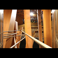 Los Angeles, Walt Disney Concert Hall, Blick durch die Prospektpfeifen in die Halle