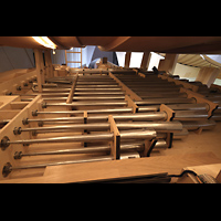 Los Angeles, Walt Disney Concert Hall, Horizontal-Zungen der Llamada auf dem Dach der Orgel