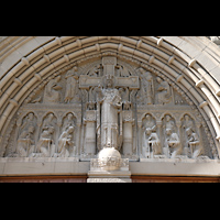 Salt Lake City, Cathedral of the Madeleine, Tympanon ber dem Hauptportal