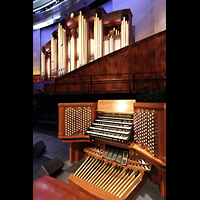 Salt Lake City, Conference Center LDS (Latter-Day Saints), Spieltisch und Orgel seitlich