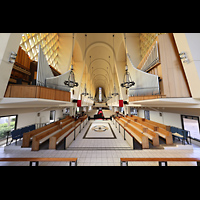 San Diego, First United Methodist Church, Blick vom Altar ber die Chancel Organ zur Hauptorgel