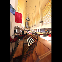 San Diego, First United Methodist Church, Blick vom Spieltisch zur Gallery Organ (Hauptorgel)