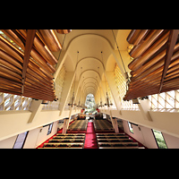 San Diego, First United Methodist Church, Blick entlang der Pfeifen der Festival Trumpet in die Kirche