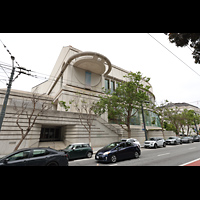 San Francisco, Louise M. Davies Symphony Hall, Ansicht von Sdosten von der Van Ness Ave