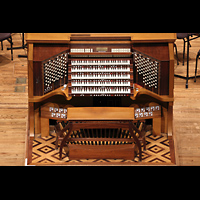 San Francisco, Louise M. Davies Symphony Hall, Spieltisch von der oberen Galerie aus gesehen
