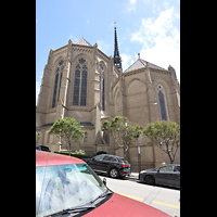 San Francisco, Grace Episcopal Cathedral, Ansicht von Westen von der Jones Street