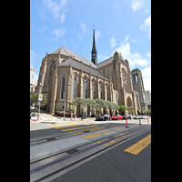 San Francisco, Grace Episcopal Cathedral, Ansicht von Sdwesten von der California Street