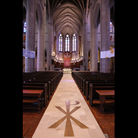 San Francisco, Grace Episcopal Cathedral, Mittelgang mit Px-Motiv auf dem Boden