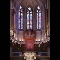 San Francisco, Grace Episcopal Cathedral, Chorraum mit Hauptorgelgehusen links und rechts und Bombarde-Division in der Mitte