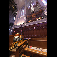 San Francisco, Grace Episcopal Cathedral, Spieltisch und sdliches Hauptorgelgehuse