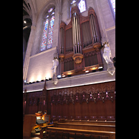 San Francisco, Grace Episcopal Cathedral, Spieltisch und sdliches Hauptorgelgehuse
