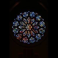 San Francisco, Grace Episcopal Cathedral, Fensterrosette von Gabriel Loire (Chartres): 'Der Sonnengesang des Hl. Franziskus'