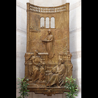 San Francisco, St. Mary's RC Cathedral of the Assumption, Marias Besuch bei Elisabeth - Bronzeschrein 'Visitation' von Enrico Manfrini