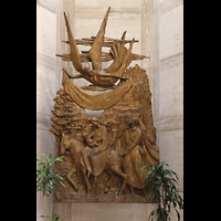 San Francisco, St. Mary's RC Cathedral of the Assumption, Flucht nach gypten - Bronzeschrein 'Flight into Egypt' von Enrico Manfrini