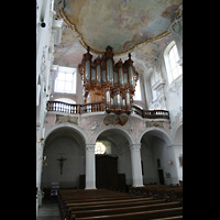 Arlesheim, Dom, Kirchenrückwand mit Orgelempore
