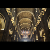 Monaco-Ville, Cathédrale de l'Immaculée-Conception, Hauptschiff in Richtung Orgel