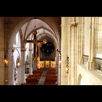 Osnabrck, Dom St. Petrus, Blick vom Chorumgang zur Hauptorgel