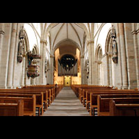 Osnabrck, Dom St. Petrus, Hauptschiff in Richtung Hauptorgel