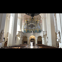 Vilnius, v. Jonu banycia (Universittskirche St. Johannis), Innenraum in Richtung Orgel