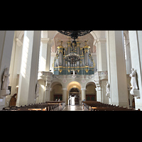 Vilnius, v. Jonu banycia (Universittskirche St. Johannis), Innenraum in Richtung Orgel