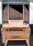 Berlin - Treptow, Gemeindezentrum Rosestrae (Ernst-Moritz-Arndt Gemeindeheim), Orgel / organ