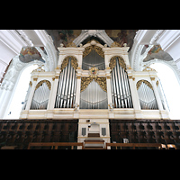 Kremsm�nster, Stiftskirche, Orgel mit Spieltisch