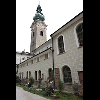 Salzburg, Stiftskirche St. Peter, S�dwestliches Seitenschiff mit >Turm