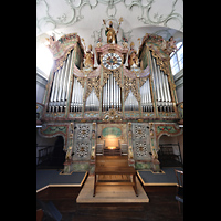 Salzburg, Stiftskirche St. Peter, Hauptorgel mit Spieltisch